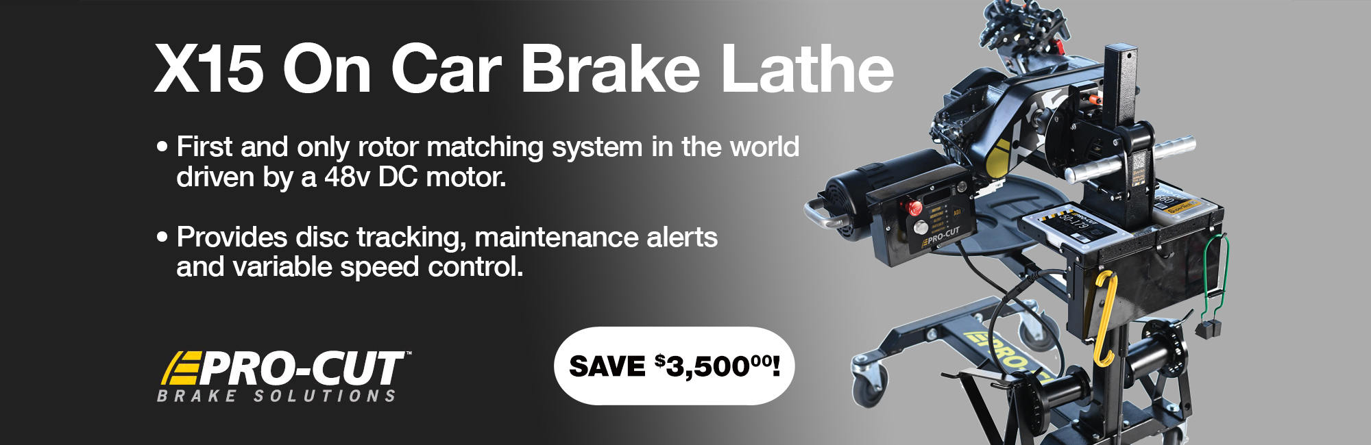 Save now on Pro-Cut brake lathe